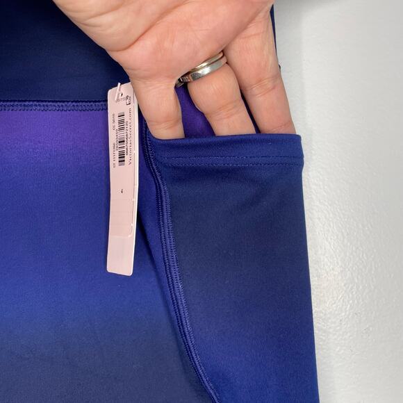 Victoria’s Secret On Point Flow High Rise Leggings Size 4 New Purple Ombre Gym - Picture 8 of 9
